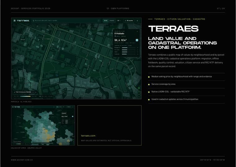 12 · OWN PLATFORMS · Terraes