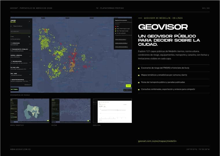 12 · PLATAFORMAS PROPIAS · Geovisor