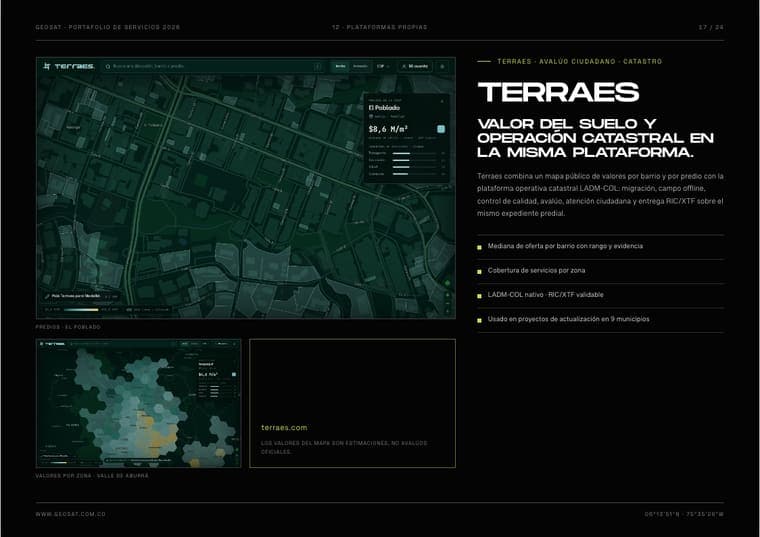 12 · PLATAFORMAS PROPIAS · Terraes