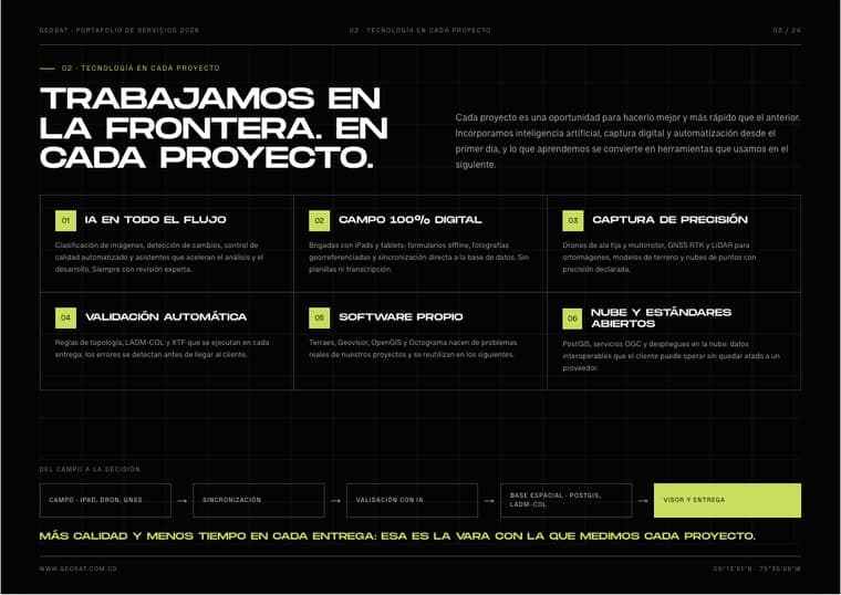 02 · TECNOLOGÍA EN CADA PROYECTO