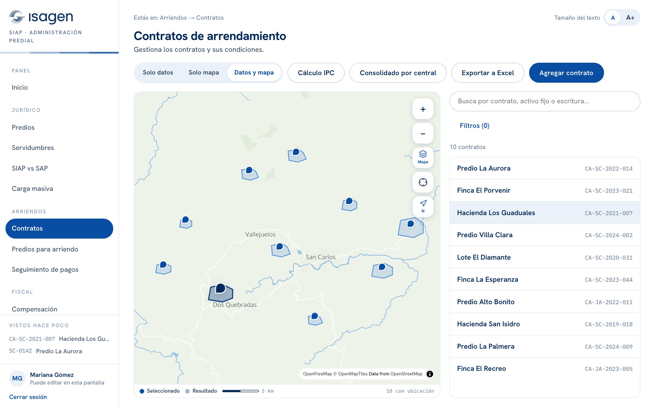 Leases on the map